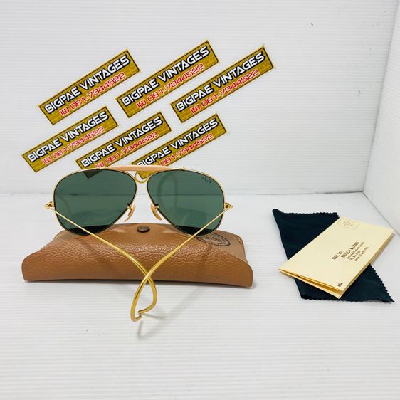 Vintage 80s RAYBAN SHOOTER MADE IN USA 62 mm ศูนย์ใหญ่ หูเกี่ยว  รูปที่ 8