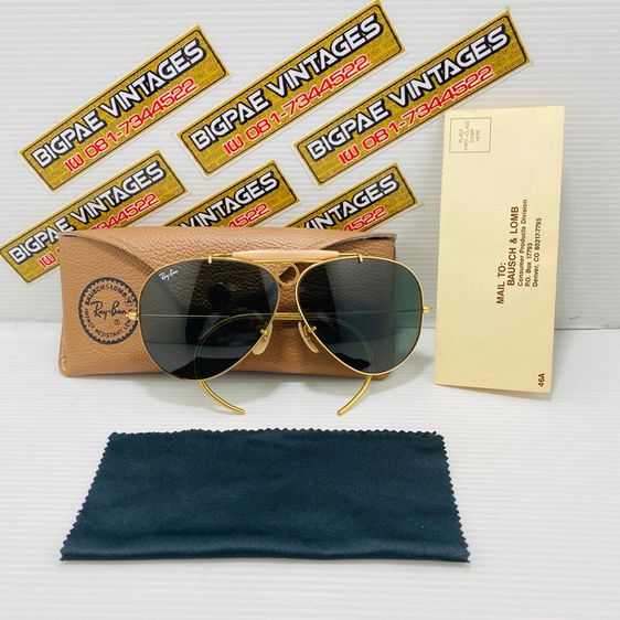 Vintage 80s RAYBAN SHOOTER MADE IN USA 62 mm ศูนย์ใหญ่ หูเกี่ยว  รูปที่ 4