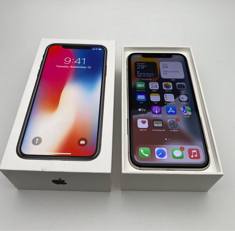 ขาย iPhone X สีขาว 64GB ศูนย์ไทย model th สภาพสวย สแกนใบหน้าได้ปกติ รีเซ็ตได้ ไม่ติดไอคราว สุขภาพแบตเยอะ อุปกรณ์ครบ  รูปที่ 1