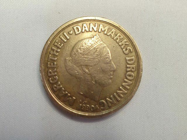 เหรียญสะสม ประเทศเดนมาร์ก 20โครน ปี1990 อลูมิเนียมบรอนซ์