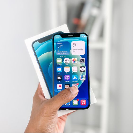 iPhone 12 Mini 64GB Th 🇹🇭 เครื่องเเท้ศูนย์ไทย สีน้ำเงิน ยกกล่องอีมี่ตรง รูปที่ 2