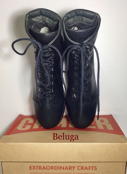 CAMPER Boots 43EU(28.5cm) ของแท้ มือ 2 รุ่น Beluga, รองเท้าบู้ท CAMPER หนังแท้ไร้ริ้วรอย Original พื้นเต็มเหมือนใหม่ ไม่มีตำหนิใดๆ สวยมาก รูปที่ 8