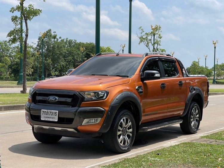 Ford Ranger 2018 2.0 Hi-Rider Wildtrak Pickup ดีเซล ไม่ติดแก๊ส เกียร์ธรรมดา ส้ม