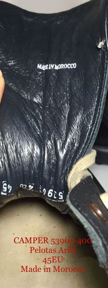 CAMPER Sneakers 45EU(29.0cm) ของแท้ มือ 2 รุ่น Pelotas, รองเท้า CAMPER หนังแท้ไร้ริ้วรอย พื้นเต็ม Genuine and Original สวยมาก  รูปที่ 16