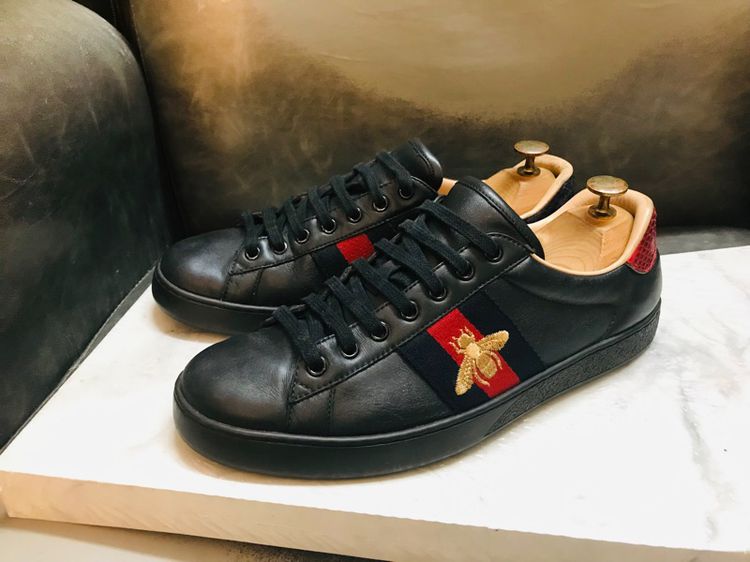 GUCCI ผึ้ง - Ace Bee Sneakers ( Black ) รูปที่ 1