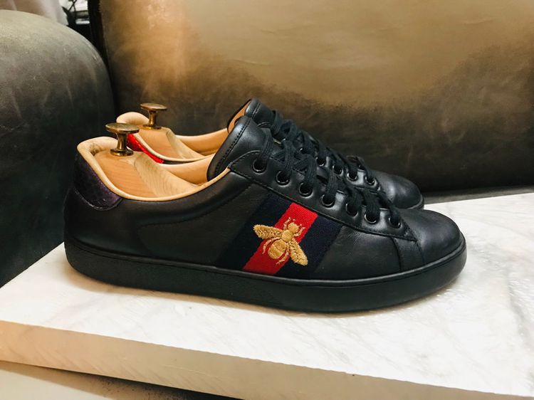 GUCCI ผึ้ง - Ace Bee Sneakers ( Black ) รูปที่ 3