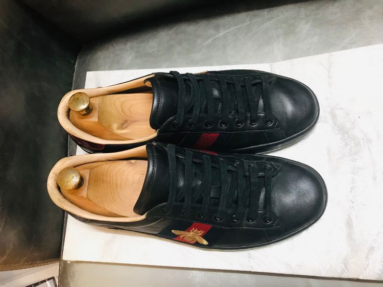 GUCCI ผึ้ง - Ace Bee Sneakers ( Black ) รูปที่ 7