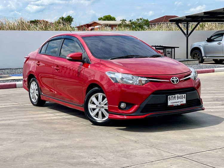 Toyota Vios 2016 1.5 E Sedan เบนซิน ไม่ติดแก๊ส เกียร์อัตโนมัติ แดง รูปที่ 1