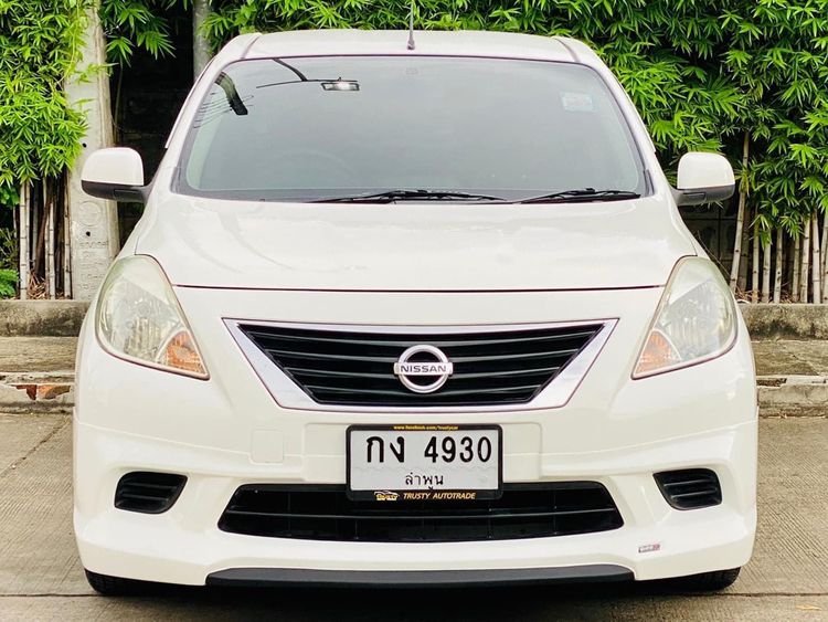Nissan Almera 2013 1.2 V Sedan เบนซิน ไม่ติดแก๊ส เกียร์อัตโนมัติ ขาว