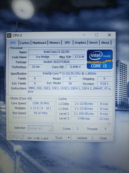 บางๆ  Intel Core i3 jen3 Ram 4 HD 500 G. แบ็ตเก็บไฟ อุปกรณ์ ครบ รูปที่ 9