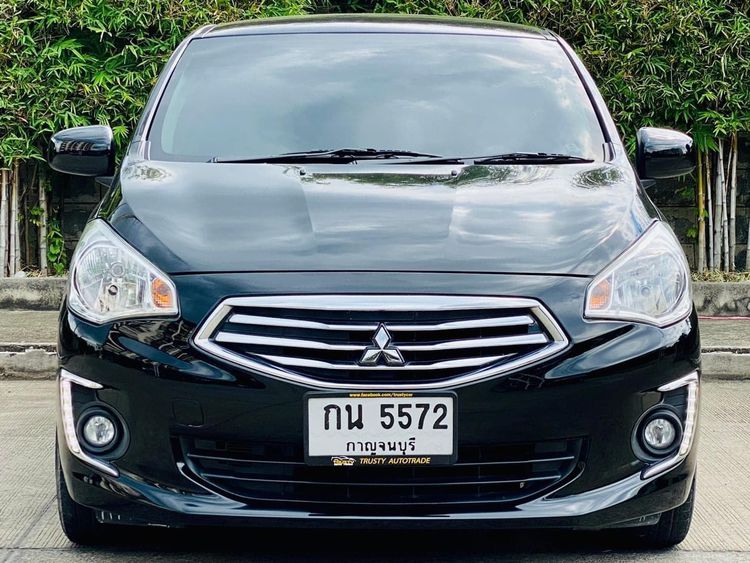 Mitsubishi Attrage 2017 1.2 GLX Sedan เบนซิน ไม่ติดแก๊ส เกียร์อัตโนมัติ ดำ