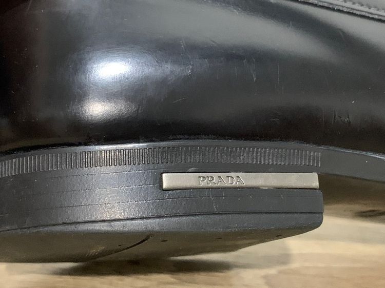 Prada Logo Loafers Size 7 41 26 cm มือ2 ของแท้ รูปที่ 8