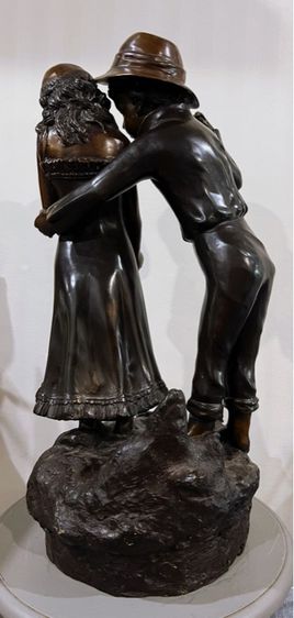 Boy and Girl brass statue from England  เด็กน้อยชายหญิงทองเหลือง นำเข้าจากอังกฤษ รูปที่ 5