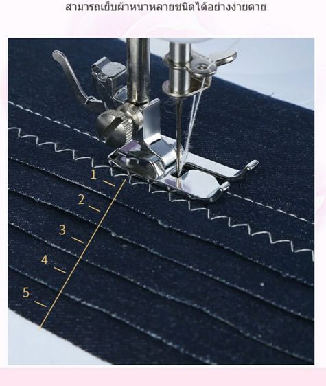 makmay จักรเย็บผ้า อเนกประสงค์ จักรเย็บผ้าขนาดเล็ก เย็บหลายครั้งในเครื่องเดียวได้ตลอดเวลา จักรเย็บผ้าไฟฟ้า รูปที่ 8