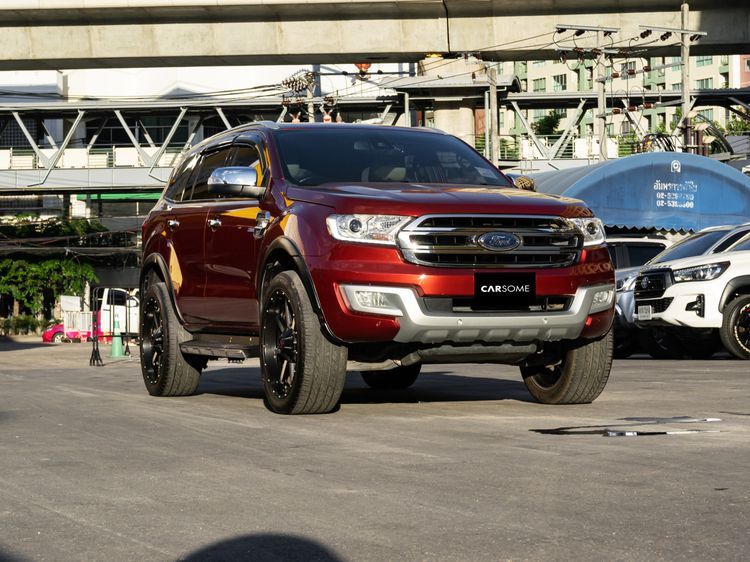 Ford Everest 2017 2.2 Titanium Plus Utility-car ดีเซล เกียร์อัตโนมัติ แดง