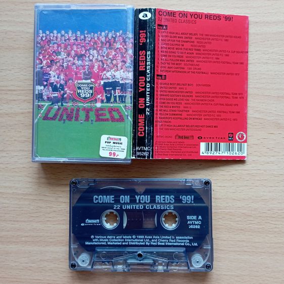 COME ON YOU REDS '99 (1999) 20 Manchester United Classics เทป Cassette รับประกันไม่มีอัดทับ มีส่วนลดของแถม - 0606 รูปที่ 3