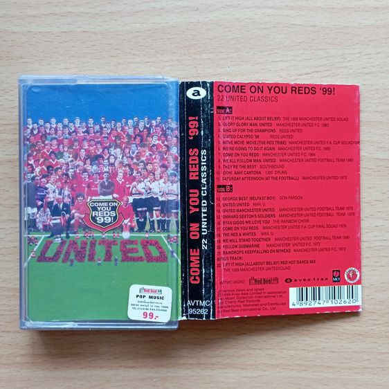 COME ON YOU REDS '99 (1999) 20 Manchester United Classics เทป Cassette รับประกันไม่มีอัดทับ มีส่วนลดของแถม - 0606 รูปที่ 2