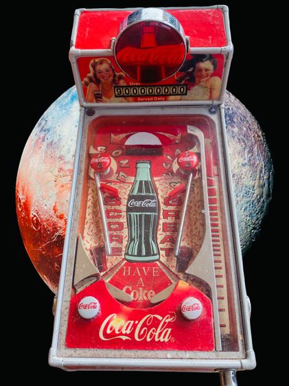 โคคา-โคลา พินบอล Coca Cola Pinball Machine Musical Bank ของสะสมวินเทจ รูปที่ 1