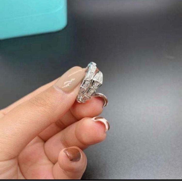 Cubic Zirconia แหวนแฟชั่น รูปงู ปรับได้ เครื่องประดับ สําหรับผู้หญิง คู่รัก ของขวัญ รูปที่ 11