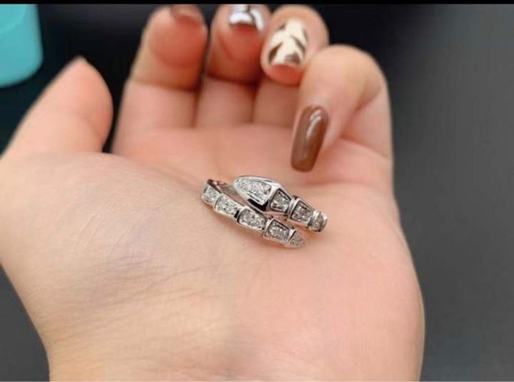 Cubic Zirconia แหวนแฟชั่น รูปงู ปรับได้ เครื่องประดับ สําหรับผู้หญิง คู่รัก ของขวัญ รูปที่ 10