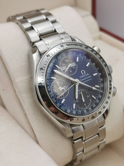 OMEGA Speed master Triple Date Calendar Blue Dial Swiss made รูปที่ 5