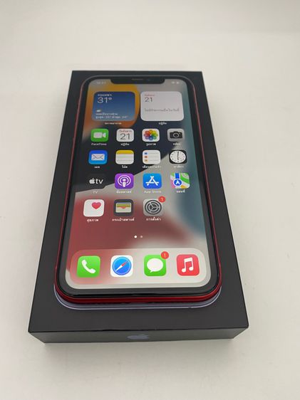 ขาย iphone 11 สีแดง 128gb ศูนย์ไทย model th สภาพสวย สแกนใบหน้าได้ กันน้ำได้ รีเซ็ตได้ ไม่ติดไอคราว อุปกรณ์ครบ การใช้งานดี ปกติทุกอย่าง รูปที่ 2