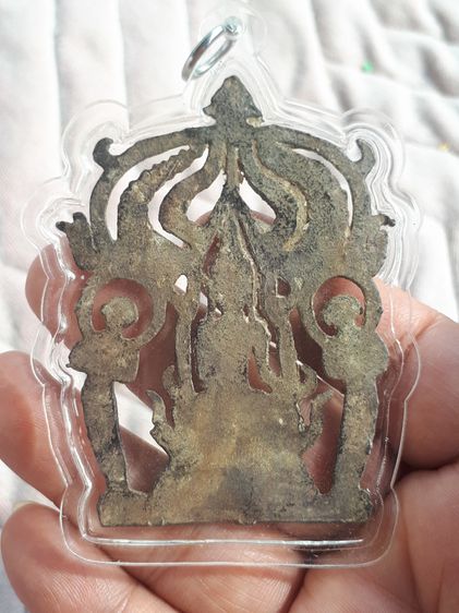 พระปรุหนัง เนื้อชินเงิน กรุวัดมหาธาตุ จ.อยุธยา เก่า แท้ หายาก เลี่ยมแล้ว รูปที่ 7