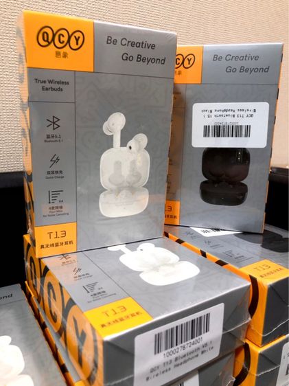 QCY T13 Bluetooth V5.1 Wireless Headphone หูฟังไร้สาย หูฟังบลูทูธ (สินค้านำเข้า) สีขาว สีดำ  420 บาทรวมส่ง พร้อมส่ง รูปที่ 1