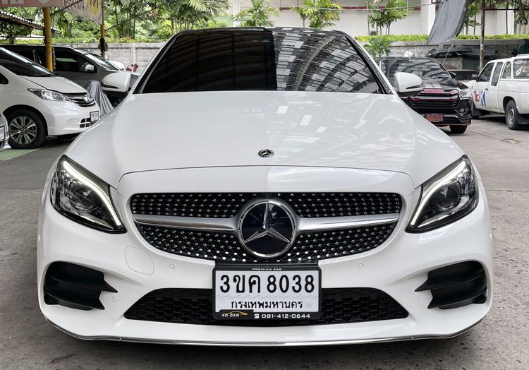Mercedes-Benz C-Class 2019 C220 Sedan ดีเซล ไม่ติดแก๊ส เกียร์อัตโนมัติ ขาว