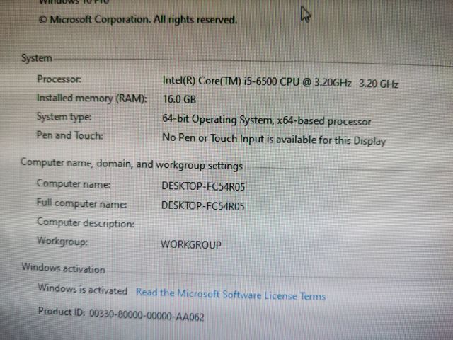 ขาย คอมพิวเตอร์ Corei 5 gen 6 GTX 960 ram 16G SSD 512G รูปที่ 12