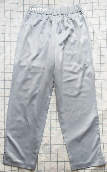 ส่งฟรี JTกางเกงผ้าซาตินเดรป GU -สีฟ้าอมเขียว ไซส์ M27-32" (สภาพเหมือนใหม่ ไม่ผ่านการใช้งาน) รูปที่ 3