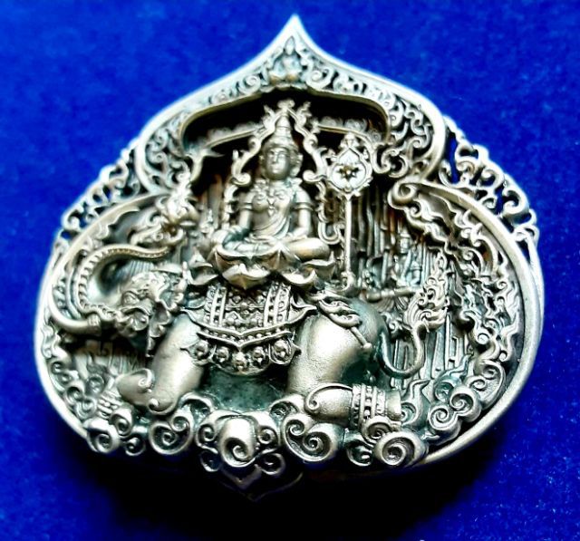 พระชัยหลังช้าง ครูบาอริยชาติ เนื้อเงินรมดำ สวยมาก หายาก รูปที่ 12