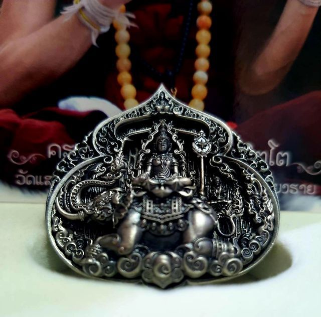 พระชัยหลังช้าง ครูบาอริยชาติ เนื้อเงินรมดำ สวยมาก หายาก รูปที่ 16
