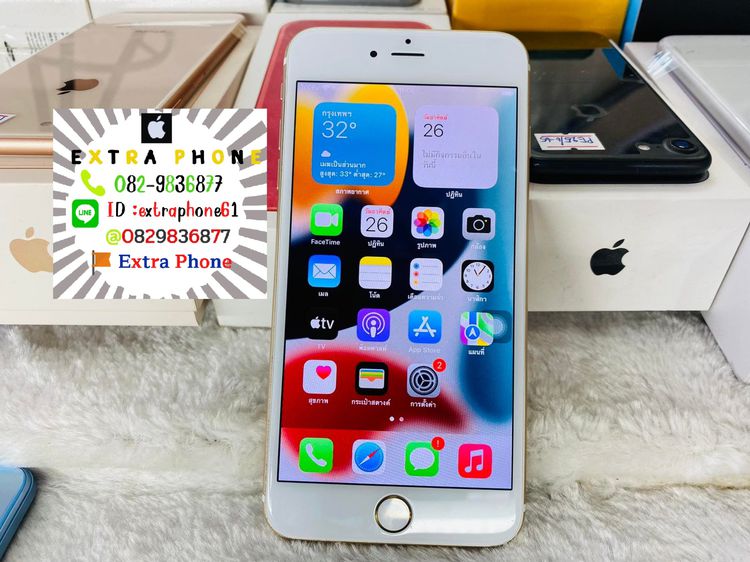 PE39-6	iPhone 6S plus  64GB TH สีทอง แบต100  ตำหนิรอย จป. สแกนลายนิ้วมือไม่ได้  รูปที่ 1