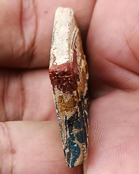 สมเด็จเนื้อผงสีเบญจรงค์ หลังตราครุฑ ขนาด 3.9 x 2.5 ซ.ม ไม่ทราบที่ พระบ้านเก่าเก็บ หลายสิบปี รูปที่ 6