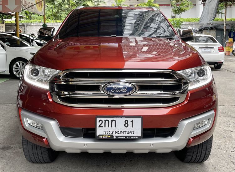 Ford Everest 2018 3.2 Titanium Plus 4WD Utility-car ดีเซล ไม่ติดแก๊ส เกียร์อัตโนมัติ แดง