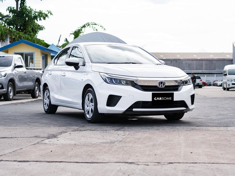 Honda City 2020 1.0 S Sedan เบนซิน ไม่ติดแก๊ส เกียร์อัตโนมัติ ขาว
