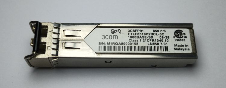 3Com 1000Base-SX SFP Transceiver Mini GBIC 3CSFP91 รูปที่ 1