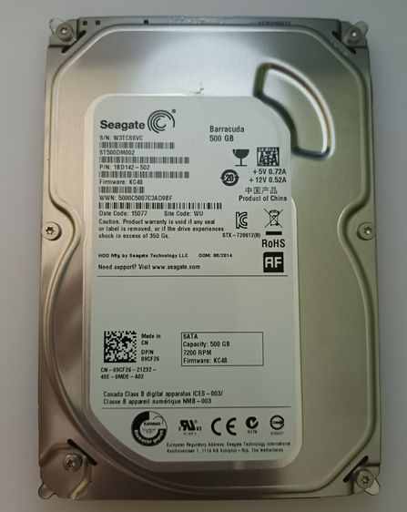 HDD Seagate PC 500GB. รูปที่ 1