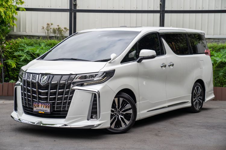 Toyota Alphard 2021 2.5 S C-Package Van เบนซิน ไม่ติดแก๊ส เกียร์อัตโนมัติ ขาว