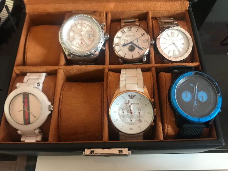 6 WATCHES IN A DISPLAY CASE GREAT BARGAIN รูปที่ 8