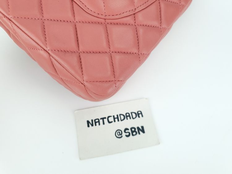 CHANEL CLASSIC VALENTINE CHARMS LIMITED EDITION 10" PINK LAMBSKIN LGHW รูปที่ 11