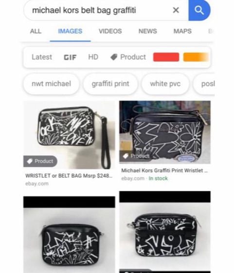 กระเป๋า Michael Kors belt bag graffiti ของแท้ รูปที่ 8