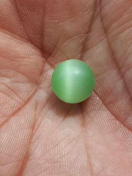 กระต่ายตาเพชร หรือ เพชรตากระต่าย เส้นผ่าศูนย์กลางประมาณ 1 ซม. รูปทรงกลมเหมือนดวงตา มีเส้นสังวาลย์ เพชรตากระต่าย จะมีสีเขียว ตรงกลางมีสีน้ำตา รูปที่ 17