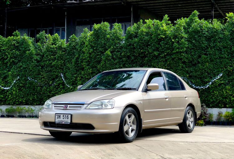 Honda Civic 2003 1.7 EXi Sedan เบนซิน ไม่ติดแก๊ส เกียร์อัตโนมัติ บรอนซ์ทอง