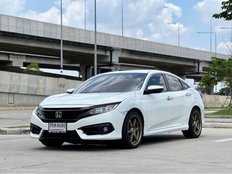 Honda Civic 2017 1.8 EL i-VTEC Sedan เบนซิน ไม่ติดแก๊ส เกียร์อัตโนมัติ ขาว