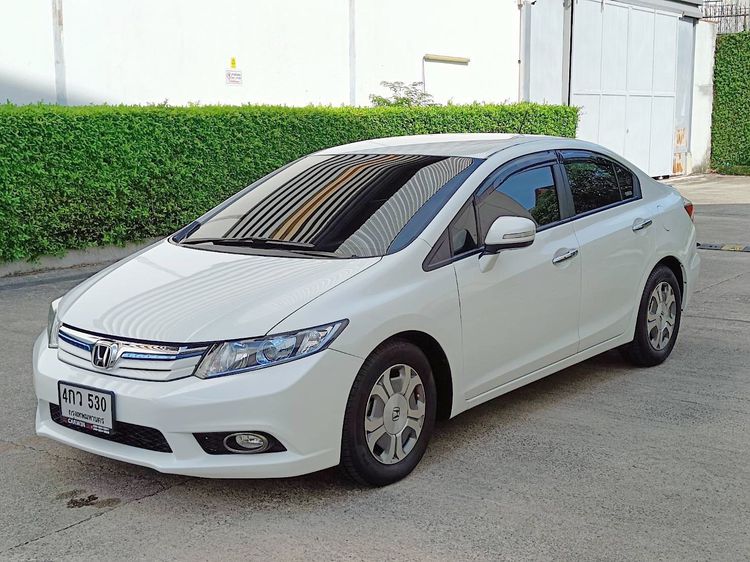 Honda Civic 2013 1.5 Hybrid Sedan เบนซิน ไม่ติดแก๊ส เกียร์อัตโนมัติ ขาว