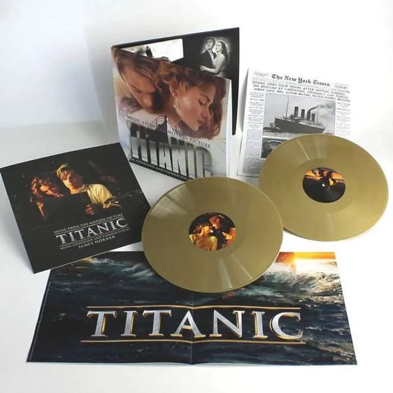 ขายแผ่นเสียงหายาก Titanic Music From The Motion Picture Gold Vinyl Rare หายาก ส่งฟรี
