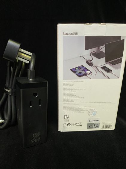Baseus Adapter ใช้ไฟ 125 โวลท์ ชาร์จ USB 4 เครื่อง 65 วัตต์ รูปที่ 4