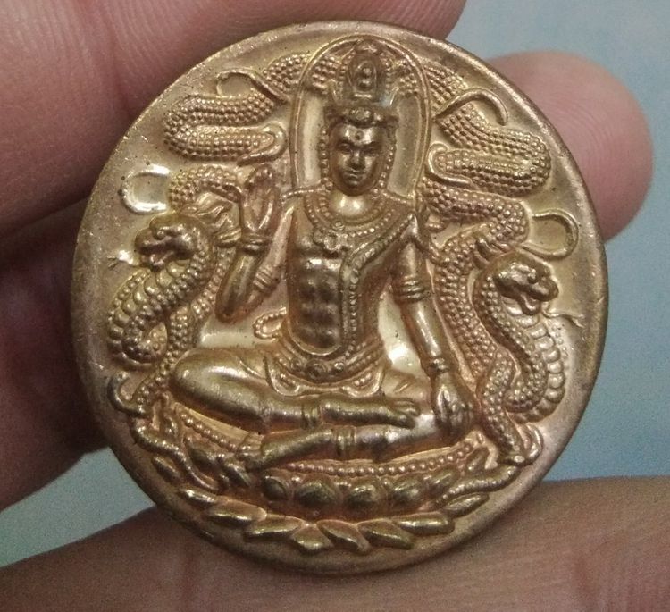 75426-เหรียญองค์พ่อจตุคามรามเทพหลังเจดีย์มังกรคู่เนื้อทองแดง ขนาดเส้นผ่าศูนย์กลางประมาณ 3.2 ซม รูปที่ 15